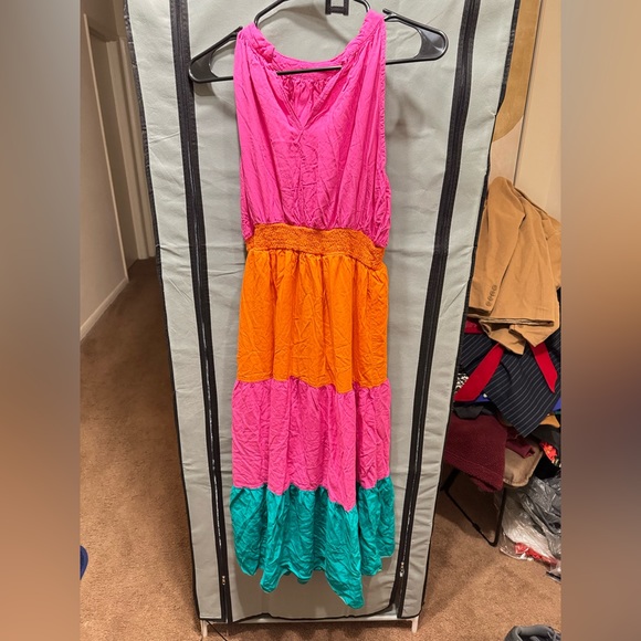 Multicolor summer bohemian dress - Picture 2 of 2